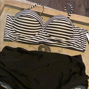 Cupshe All about U Stripe High Waisted Bikini